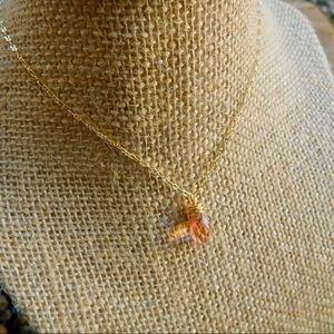 Faceted Teardrop Crystal Necklace